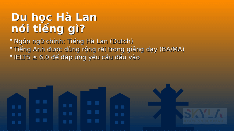 Du học Hà Lan nói tiếng gì