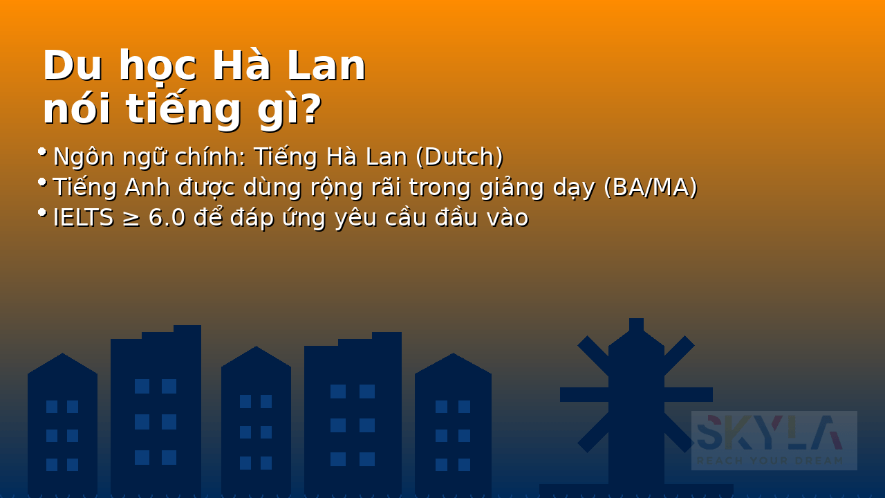 Du học Hà Lan nói tiếng gì