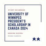 Học bổng du học Canada của Đại học Winnipeg